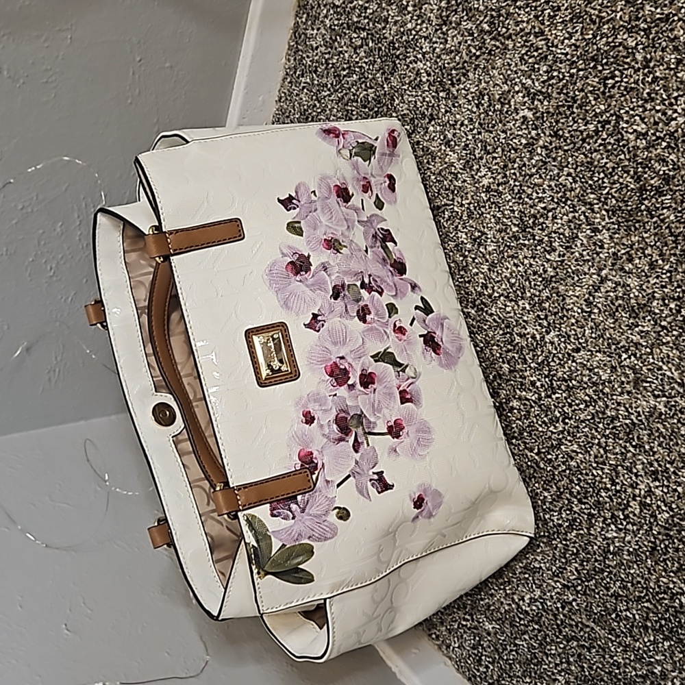 Calvin Klein Floral Satchel Handbags